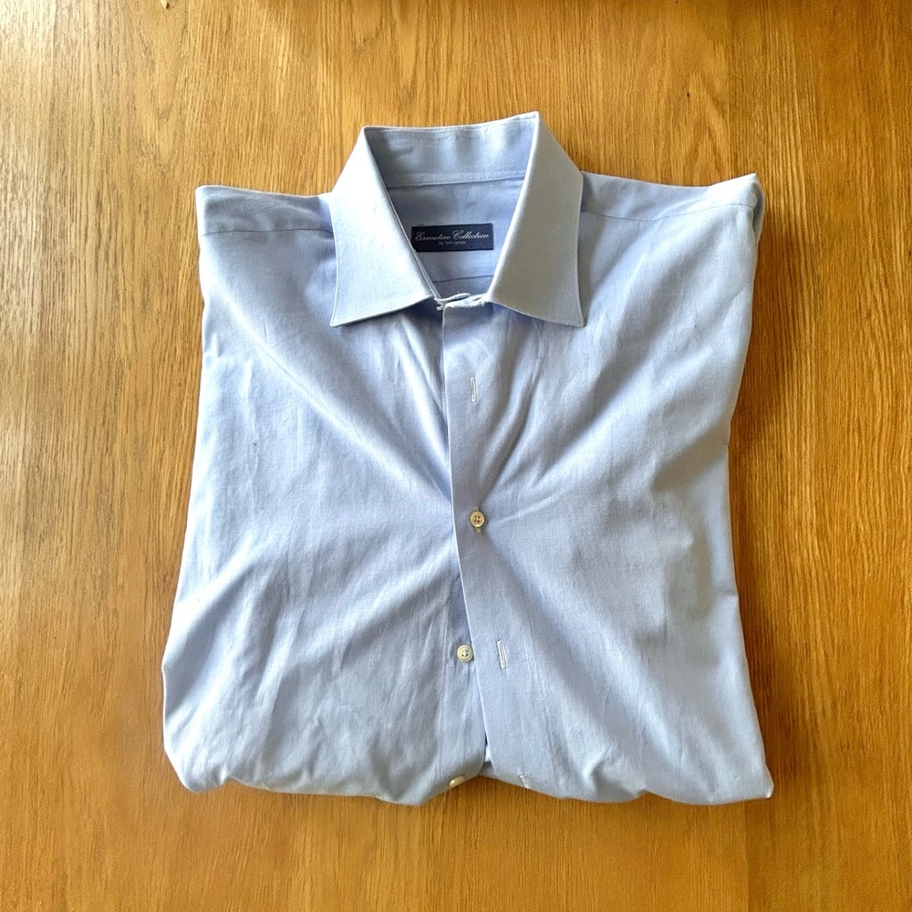 Light blue Tom James’ Executive Collection button down